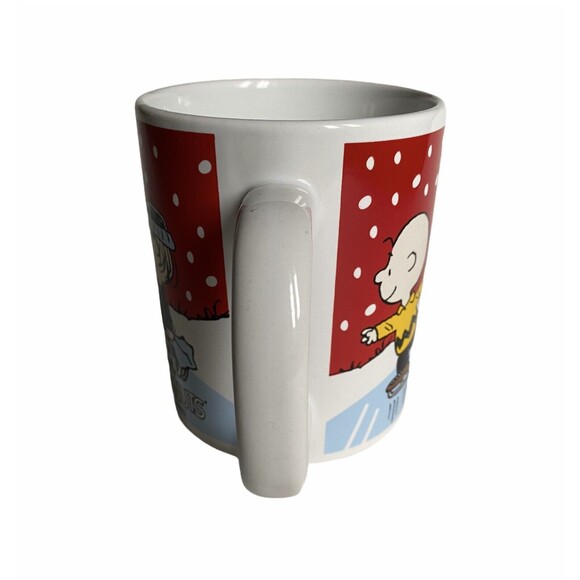 Galerie Peanuts Mug Cup Ice Skating Winter Christmas Charlie Brown Snoopy Linus - Picture 5 of 9